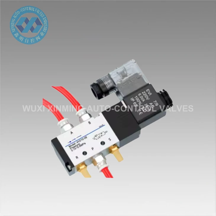 Alüminyum Alaşım Pnömatik Solenoid Valf 52 AC220V 110V